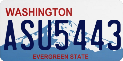 WA license plate ASU5443