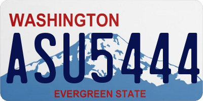 WA license plate ASU5444