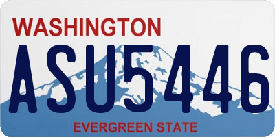 WA license plate ASU5446