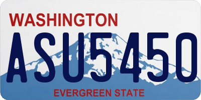 WA license plate ASU5450
