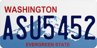 WA license plate ASU5452
