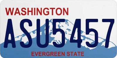 WA license plate ASU5457