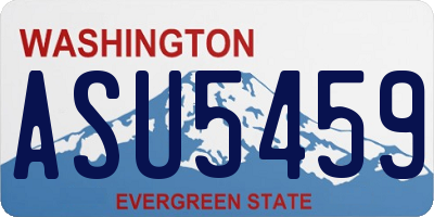 WA license plate ASU5459