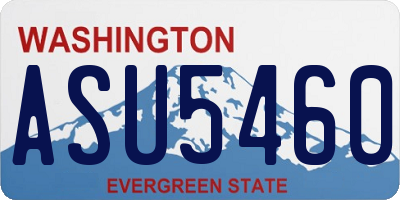 WA license plate ASU5460