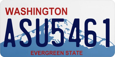 WA license plate ASU5461