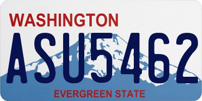 WA license plate ASU5462