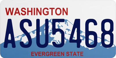 WA license plate ASU5468