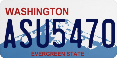 WA license plate ASU5470