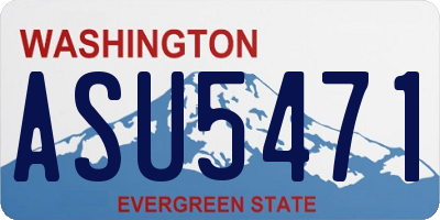 WA license plate ASU5471