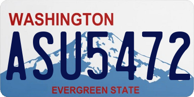 WA license plate ASU5472