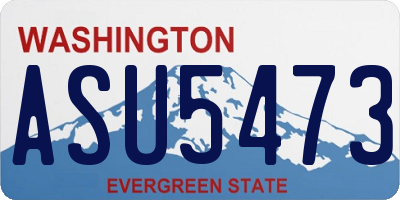 WA license plate ASU5473