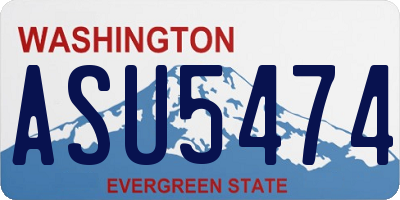 WA license plate ASU5474