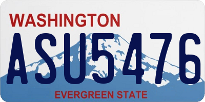 WA license plate ASU5476