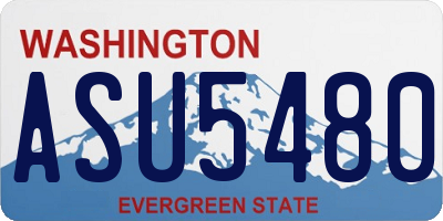 WA license plate ASU5480