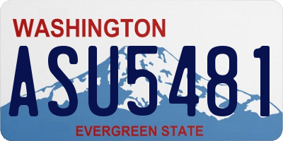 WA license plate ASU5481