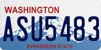 WA license plate ASU5483