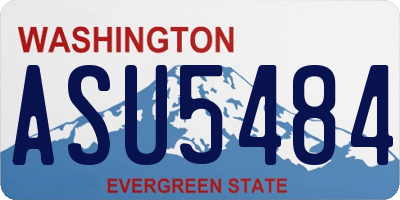 WA license plate ASU5484