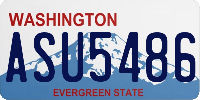 WA license plate ASU5486