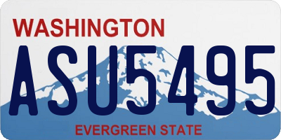 WA license plate ASU5495