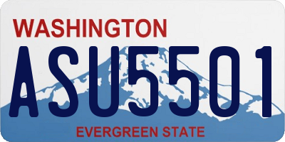WA license plate ASU5501