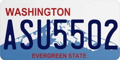 WA license plate ASU5502