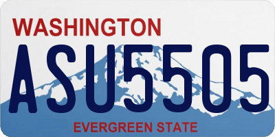 WA license plate ASU5505