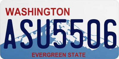 WA license plate ASU5506