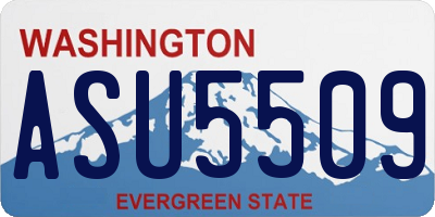 WA license plate ASU5509