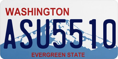 WA license plate ASU5510