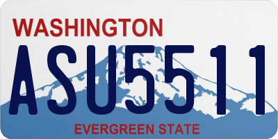 WA license plate ASU5511
