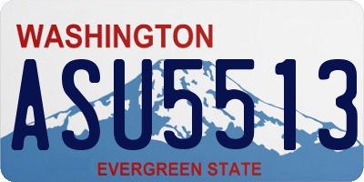 WA license plate ASU5513