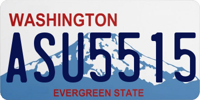 WA license plate ASU5515