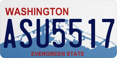 WA license plate ASU5517
