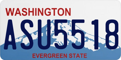 WA license plate ASU5518