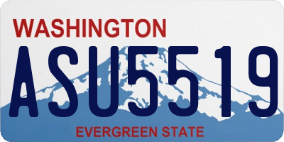 WA license plate ASU5519