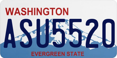 WA license plate ASU5520