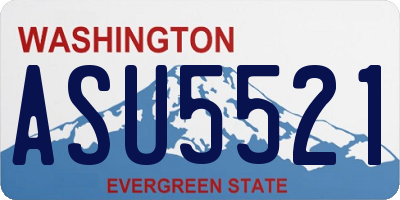 WA license plate ASU5521