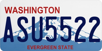 WA license plate ASU5522