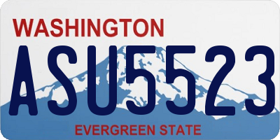 WA license plate ASU5523
