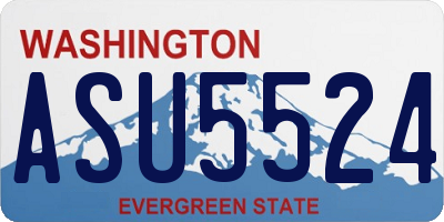WA license plate ASU5524