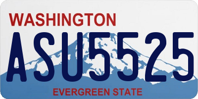 WA license plate ASU5525