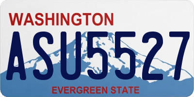 WA license plate ASU5527