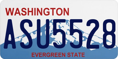 WA license plate ASU5528