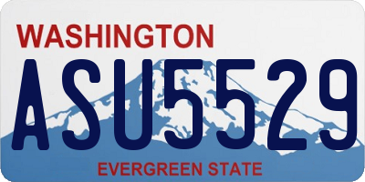 WA license plate ASU5529