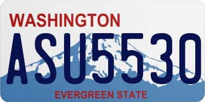 WA license plate ASU5530