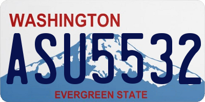 WA license plate ASU5532