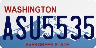 WA license plate ASU5535