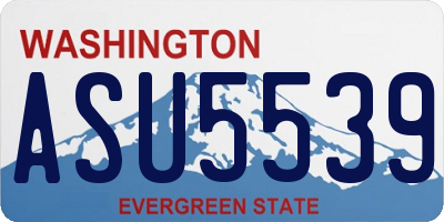 WA license plate ASU5539
