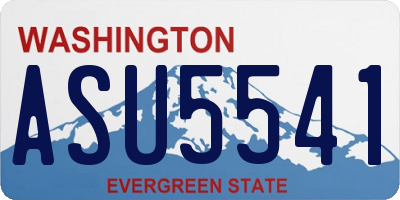 WA license plate ASU5541