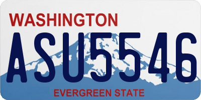 WA license plate ASU5546